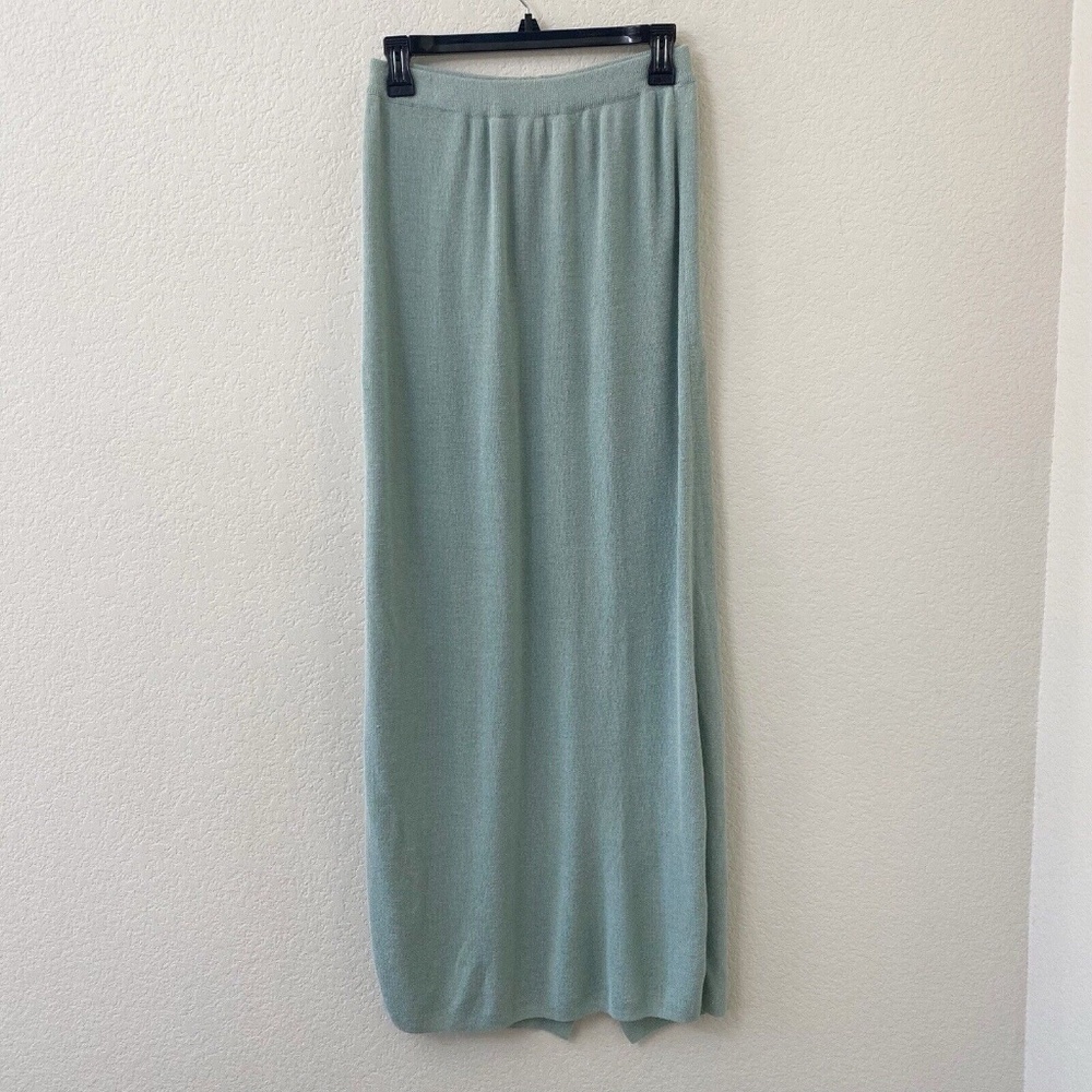 Double D Ranch Linen Blend Long Maxi Skirt Size Small Pull On Elastic Waist